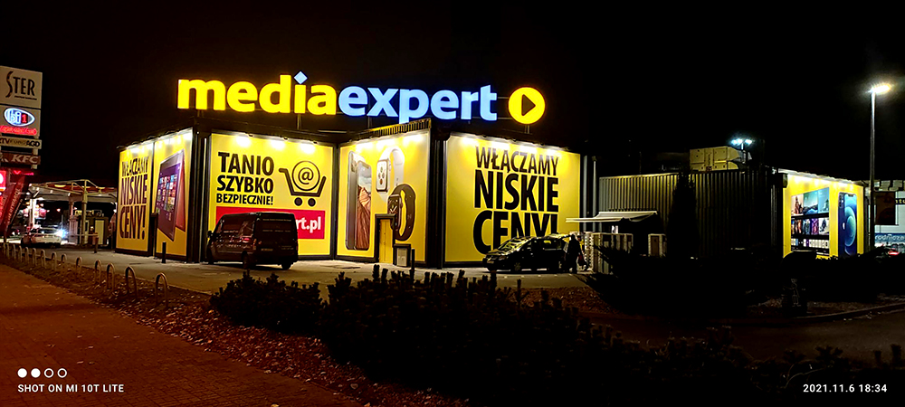 Oznakowanie zewnętrzne Media Expert w Szczecinie